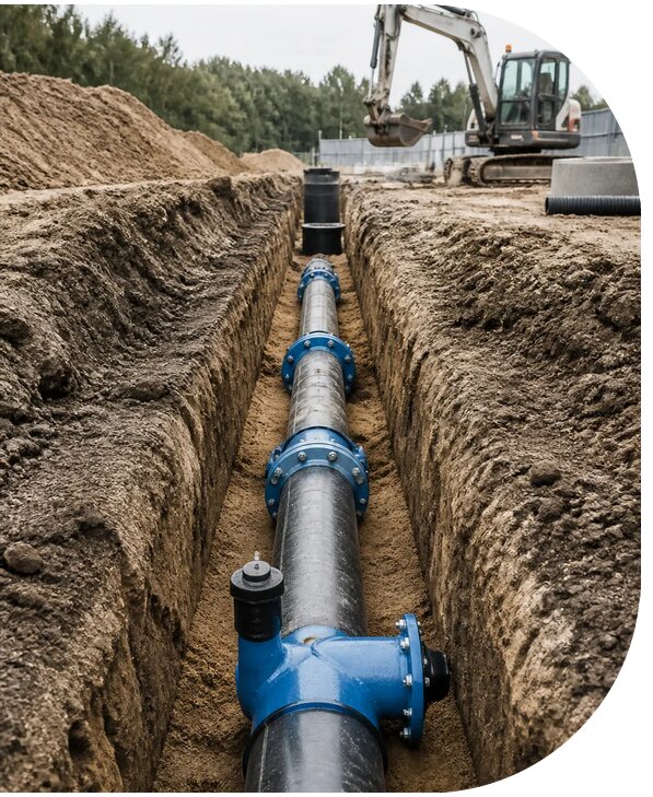 Строительство наружных сетей водоснабжения для объектов в Изобильном